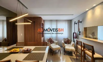 Apartamento com área 64m², 02 quartos, 01 suíte, varanda, 02 vagas, prédio com lazer completo, na Savassi