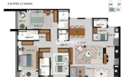Apartamento com 3 dormitórios à venda, 136 m² por R$ 2.090.000,00 - Porto das Dunas - Aquiraz/CE