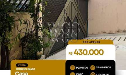 Casa com 3 quartos à venda na Rua Eugênio Orlando Tamagnini, 198, Pedreira, Mongaguá