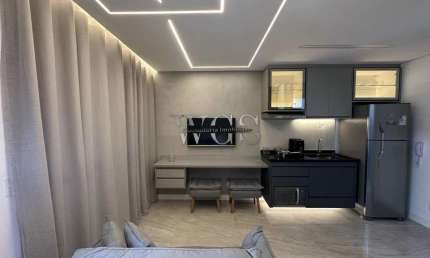 Apartamento Studio todo mobiliado ao lado do Metrô Brooklin para locação - Zona Sul - SP
