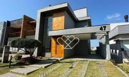 Casa de alto padrão com espaço gourmet no condomínio di firenzi