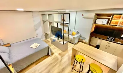 Studio mobiliado e com vaga à venda no centro | curitiba