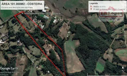 Terreno à venda, 101950 m² por R$ 30.585.000,00 - Costeira - São José dos Pinhais/PR
