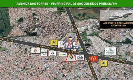 EXCELENTE AREA COMERCIAL NA AVENIDA DAS TORRES EM SAO JOSE DOS PINHAIS