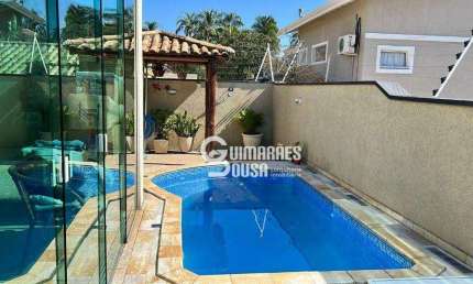 Casa de Rua em Bolsão Fechado – 3 Dorms, Piscina, Gourmet, Próxima ao Porto Seguro Valinhos