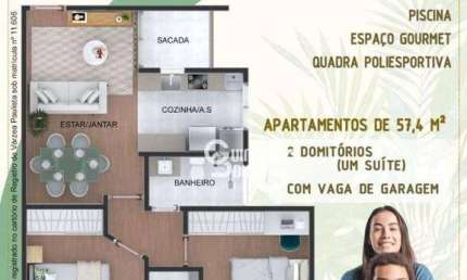 Apartamento com 2 dormitórios à venda, 57 m² por R$ 350.000,00 - Jardim São Paulo - Várzea Paulista/SP