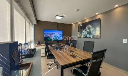 Sala comercial mobiliada - ed. flamboyant park business - jardim goiás
