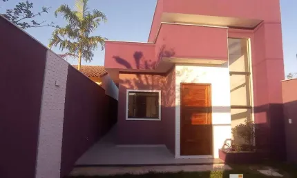 Casa  estilo moderna 2 Quartos (sendo 1 suíte) com churrasqueira + suite externa no Jd. Atlântico Leste