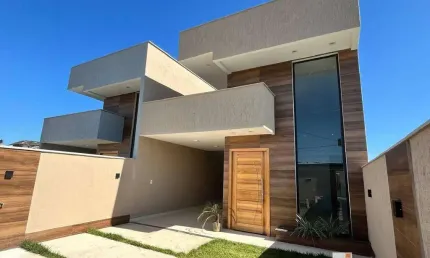 Excelente Casa 3 Quartos (1 suíte) estilo moderna, com churrasqueira no Jd. Atlântico Leste
