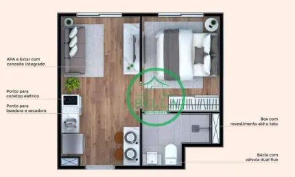 Apartamento com 1 dormitório à venda, 26 m² por R$ 225.000,00 - Jardim Aeroporto - São Paulo/SP