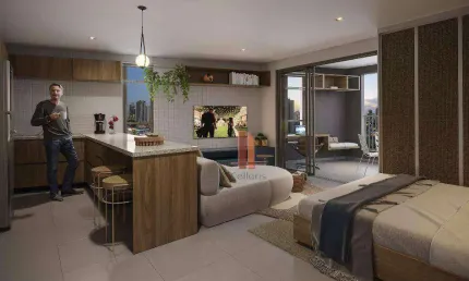 Studio com 1 dormitório à venda, 31 m² por R$ 592.689,22 - Quarta Parada - São Paulo/SP