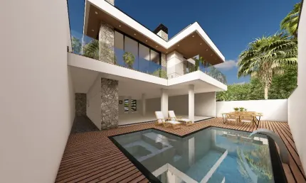 Casa contemporânea e sofisticada na pedra branca – palhoça/sc
