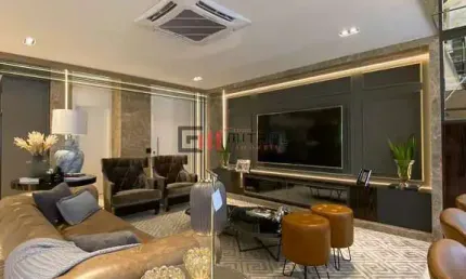 Apartamento à venda no Edifício Landmark, 215m² privativo, 3 suítes, salas integradas à sacada gour