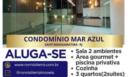 Casa com piscina em Condomínio 3 quartos-Sahy-Mangaratiba-RJ