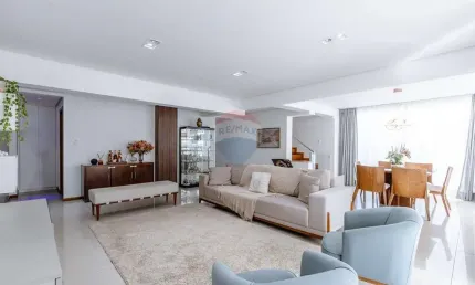 Cobertura de tirar o fôlego no Cascatinha, com área real de 489m², 4 quartos, Suíte Master completa, piscina e vista deslumbrante!
