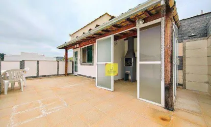 Cobertura com 3 quartos (suíte), espaço gourmet, terraço e garagem no recanto da mata