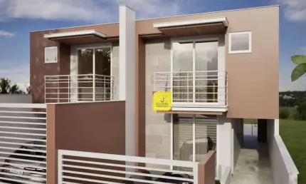 Casa duplex com 2 quartos (suíte), espaço gourmet, quintal e garagem no são pedro