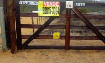Granja Rural, toda plana, sem benfeitorias (só terreno) com 1.080m², pronto para construir. - no Recanto da Cachoeira, estrada de Humaitá.