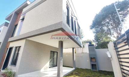 Sobrado à venda em Curitiba-PR, bairro Uberaba: 3 quartos, 1 suíte, 3 banheiros, 2 vagas de garagem, 96,42 m².