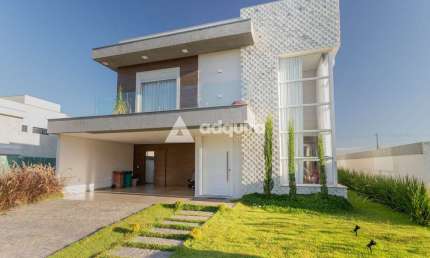 Lindo Sobrado Semi mobiliado à venda em Condomínio, Jardim Carvalho, Ponta Grossa, PR - 4 quartos s