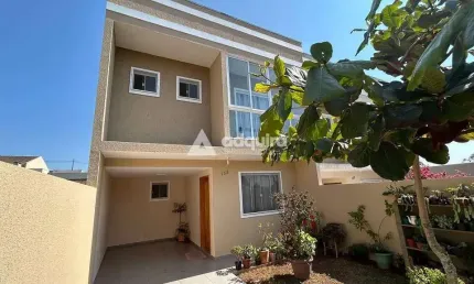 Sobrado à venda, no jardim carvalho, com 3 quartos (sendo 1 suíte), ponta grossa, pr