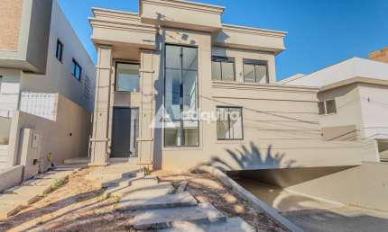 Casa nova à venda, 4 Suítes, 4 Vagas, Piscina, Condomínio La Defense, Ponta Grossa, PR