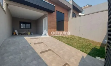 Casa térrea e nova à venda no jardim carvalho, ponta grossa, pr