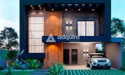 Casa em condomínio fechado com 3 quartos à venda na Rua João Silvio de Lara Machado, Jardim Carvalho, Ponta Grossa