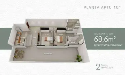 Apartamento com 2 quartos à venda na Vila dos Técnicos, Timóteo 