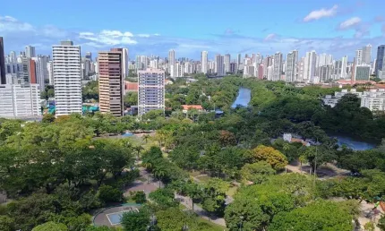 Apartamento à venda com 04 quatro suítes, 335 m², vista linda para o parque da jaqueira e rio capibaribe.