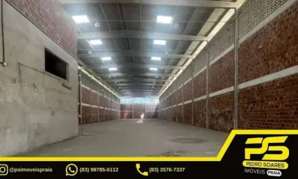 Galpão para alugar, 1800 m² por r$ 32.400/mês - bairro das indústrias - joão pessoa/pb