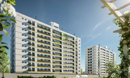 Apartamento na planta de 2 quartos com entrada parcelada em areias