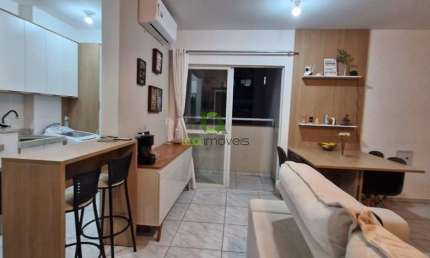 Apartamento 02 dormitórios à venda em Biguaçu Jardim Janaína Sacada com churrasqueira