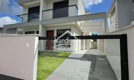 Sobrado no loteamento porto das aguas, com 03 quartos sendo 01 suíte no bairro bela vista em palhoça - sc