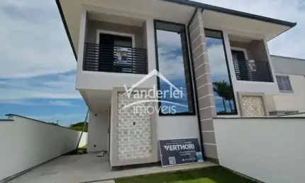 Sobrado geminado 3 dormuitórios sendo 1 suite em barra do aririú, palhoça/sc