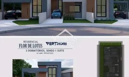 Casa no Nova Palhoça com 03 quartos, sendo 01 suíte  em Palhoça - SC