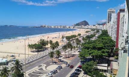 Aluguel Anual (12Meses) AV Atlântica LEME/COPACABANA Apto com 12m de Frente Para o Mar!!!!!