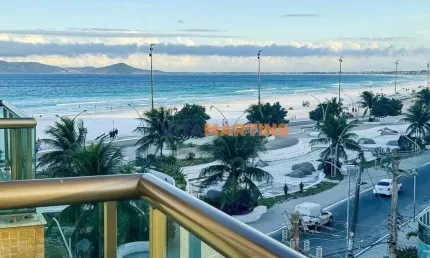 Apartamento Vista Mar com 3 quartos, a venda na Praia do Forte em Cabo Frio/RJ por R$ 950.000,00
