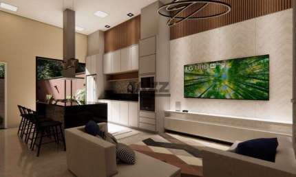 Casa à venda no Terras Di Treviso, com 133m², 3 quartos, 3 banheiros, piscina e 2 vagas de garagem