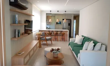 Apartamento mobiliado  114m² com 3 dormitórios - Módulo 2 Riviera-Bertioga/SP