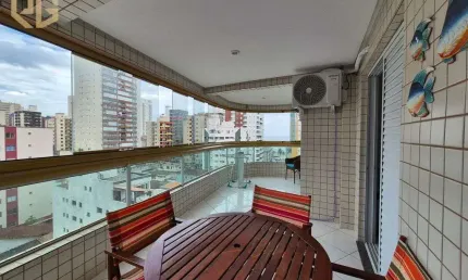 Apto 3 dorms, 2 suítes, 4 banheiros, 2 vagas, vista mar, lazer completo, aviação