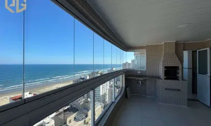 Apto 3 dorms, 3 suítes, 2 vagas, 135m², vista mar, aviação