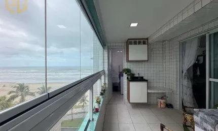 Apto 2 dorms, 1 suíte, 1 vaga, 76m², vista mar, real
