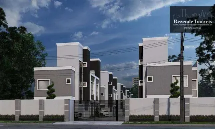 C-so0918 sobrados novos em condomínio no uberaba, 105m² + terraço