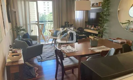 Apartamento Semimobiliado à Venda Morumbi, 68 m², 2 Dormitórios (1 Suíte), na Sala Ampliada, 2 Vaga