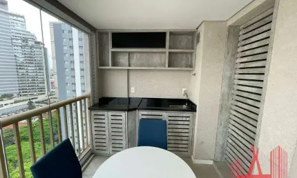 Apartamento com 1 dormitório para alugar, 40 m² por R$ 5.472,20/mês - Vila Gertrudes - São Paulo/SP