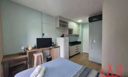 Apartamento studio mobiliado à venda e locação com 1 dormitório, com 19 m² - jardim das acácias