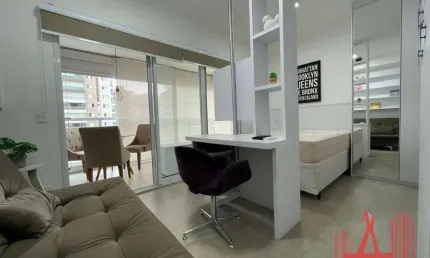 Apartamento Studio MOBILIADO à Venda ou Locação com 1 dormitório, 1 vaga de garagem, com 35 m² - Consolação