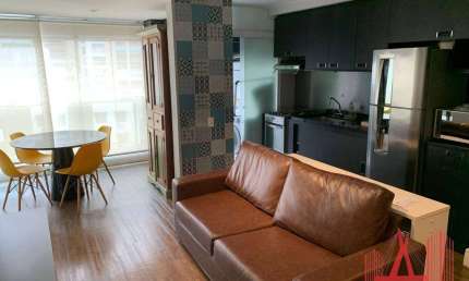 Apartamento MOBILIADO com 1 dormitório, 1 vaga de garagem à Venda, com 52 m² - Consolação