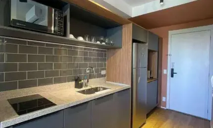 Apartamento Studio MOBILIADO à Venda com 1 dormitório, com 29,5 m² - Moema